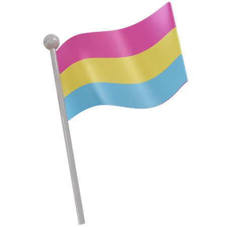 Bandeira pansexual  3D Flag