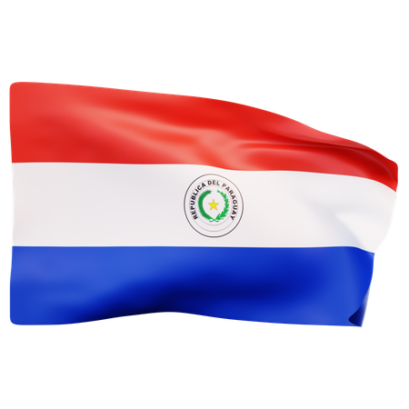 Bandeira do Paraguai  3D Icon