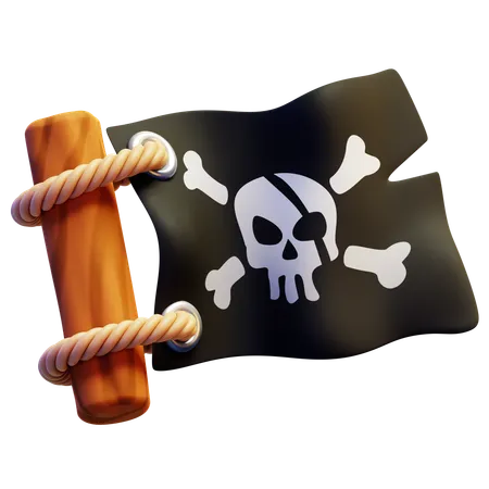 Bandeira pirata  3D Icon