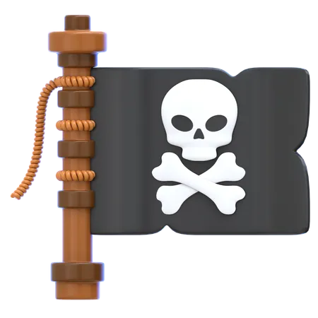 Bandeira pirata  3D Icon