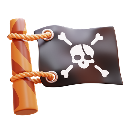 Bandeira pirata  3D Icon