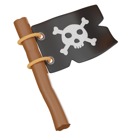 Bandeira pirata  3D Icon