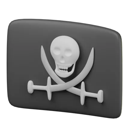 Bandeira pirata  3D Icon