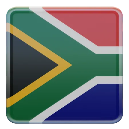 Bandeira quadrada da África do Sul  3D Icon