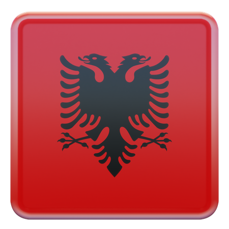 Bandeira da Praça da Albânia  3D Icon