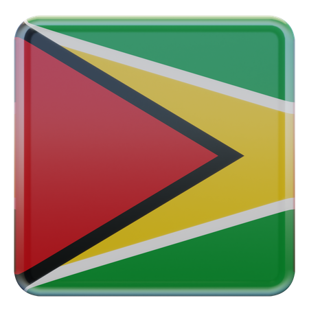 Bandeira da Praça da Guiana  3D Icon