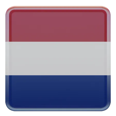 Bandeira quadrada da Holanda  3D Icon