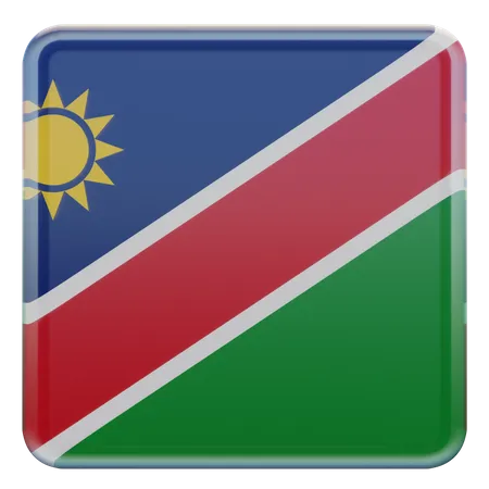 Bandeira quadrada da Namíbia  3D Icon