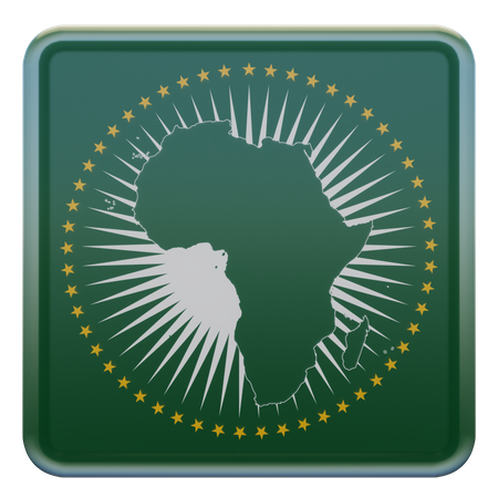 Bandeira da Praça da União Africana  3D Icon