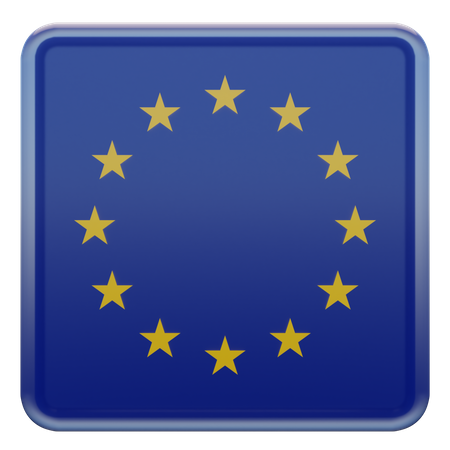 Bandeira da Praça da União Europeia  3D Icon