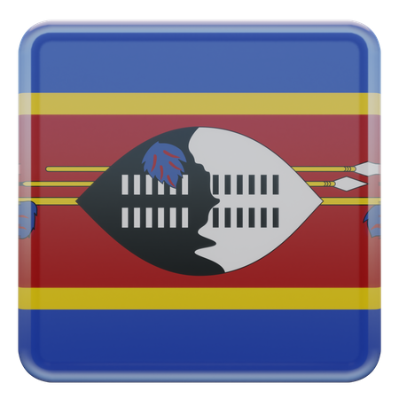 Bandeira da Praça Eswatini  3D Icon