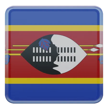 Bandeira da Praça Eswatini  3D Icon