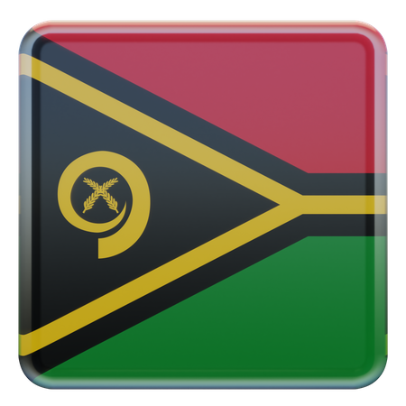 Bandeira quadrada de Vanuatu  3D Icon