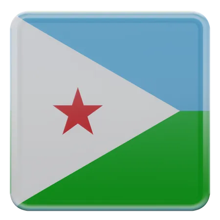 Bandeira da Praça Djibuti  3D Icon