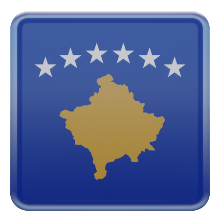 Bandeira da Praça do Kosovo  3D Icon
