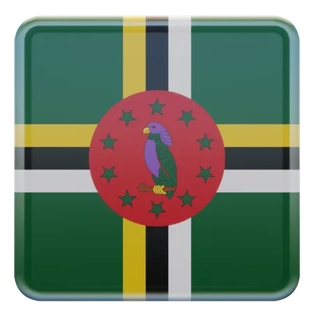 Bandeira da Praça Dominica  3D Icon