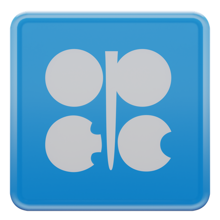 Bandeira quadrada da OPEP  3D Icon
