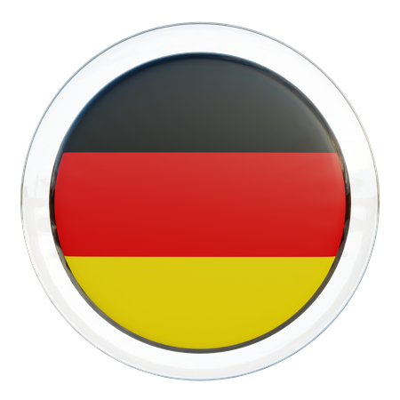 Bandeira Redonda da Alemanha  3D Icon