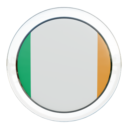 Bandeira Redonda da Irlanda  3D Icon