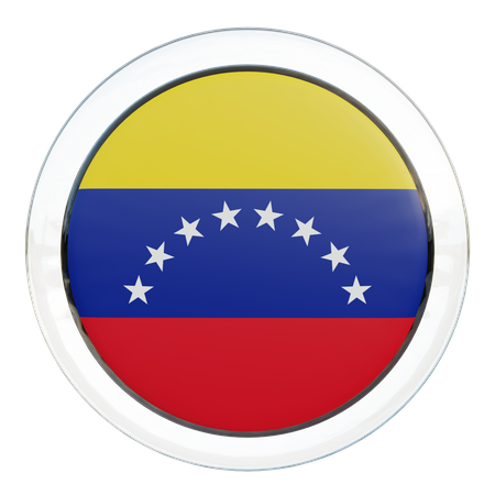 Bandeira Redonda da Venezuela  3D Icon