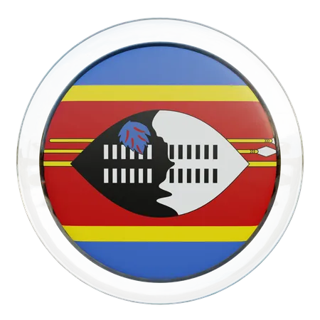 Bandeira Redonda de Eswatini  3D Icon