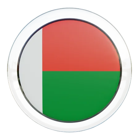 Bandeira Redonda de Madagascar  3D Icon