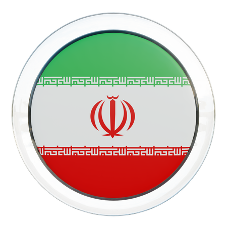 Bandeira Redonda do Irã  3D Icon