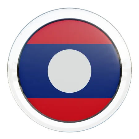 Bandeira Redonda do Laos  3D Icon