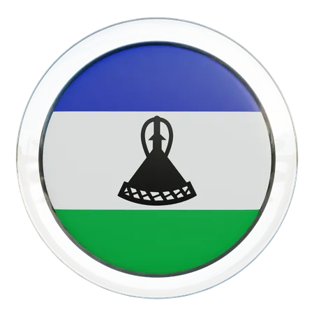 Bandeira Redonda do Lesoto  3D Icon