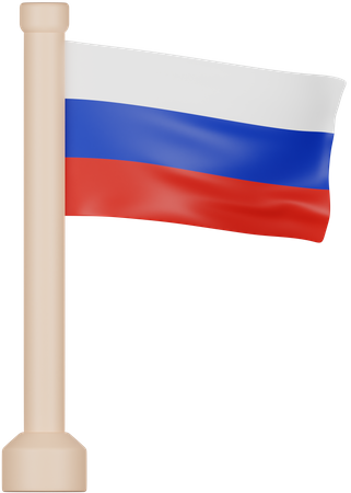 Bandeira da Rússia  3D Icon