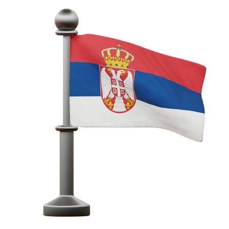 Bandeira da Sérvia  3D Icon