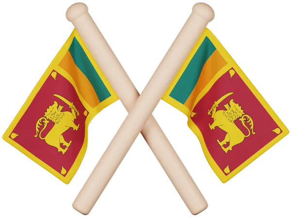 Bandeira do Sri Lanka  3D Icon