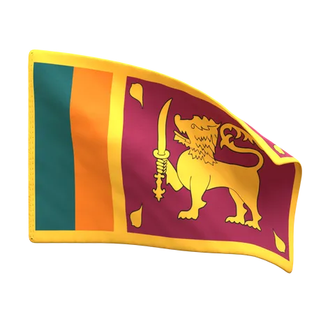 Bandeira do Sri Lanka  3D Icon