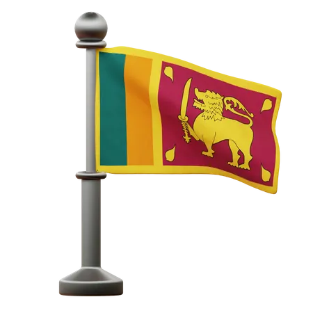 Bandeira do Sri Lanka  3D Icon