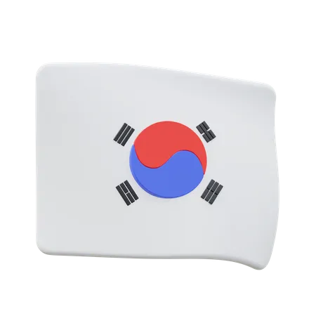 Bandeira da Coreia do Sul  3D Icon