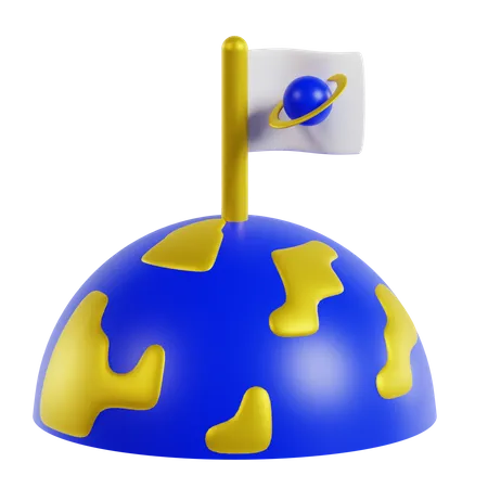 Bandeira da terra  3D Icon