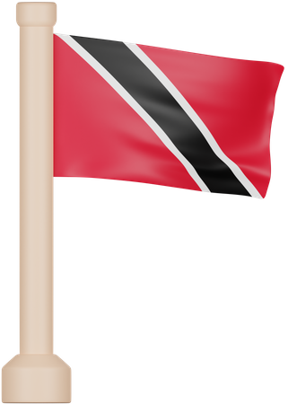 Bandeira de Trinidad e Tobago  3D Icon