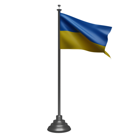 Bandeira da Ucrânia  3D Illustration