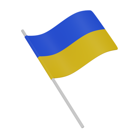 Bandeira da Ucrânia  3D Flag