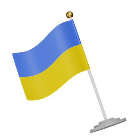 Bandeira da Ucrânia  3D Flag