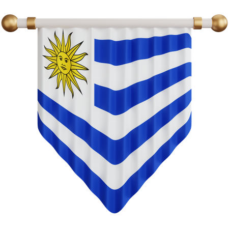 Bandeira do Uruguai  3D Icon