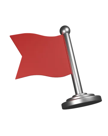 Bandeira vermelha  3D Illustration