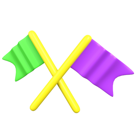Bandeiras de carnaval  3D Icon