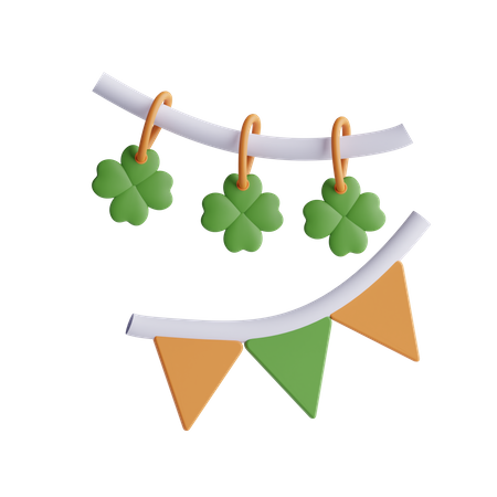 Bandeiras de guirlanda  3D Icon