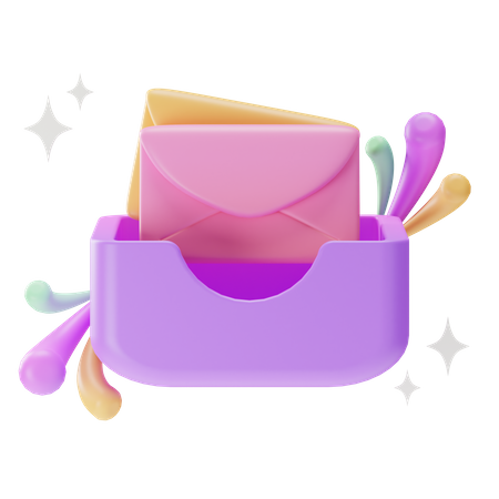 Bandeja de entrada de correo  3D Icon