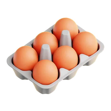 Bandeja de huevos  3D Icon