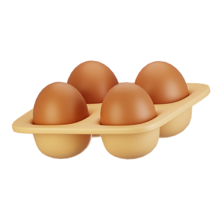 Bandeja de huevos  3D Icon