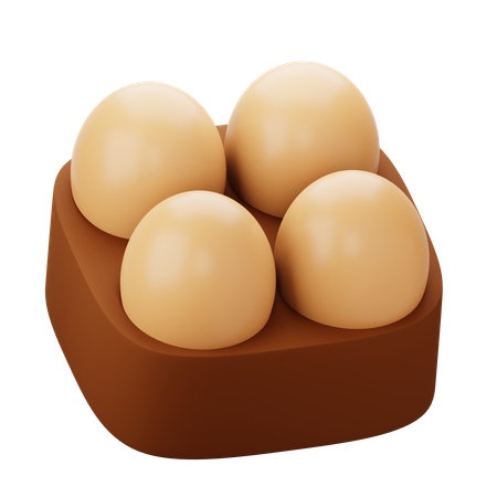 Bandeja de huevos  3D Icon