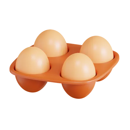 Bandeja de huevos  3D Icon