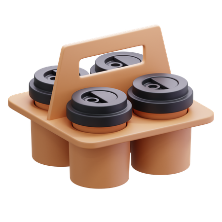 Bandeja de papel para café  3D Icon